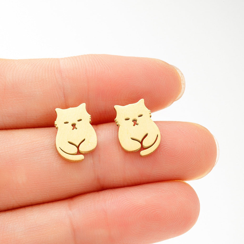Art Deco Kitty Earrings