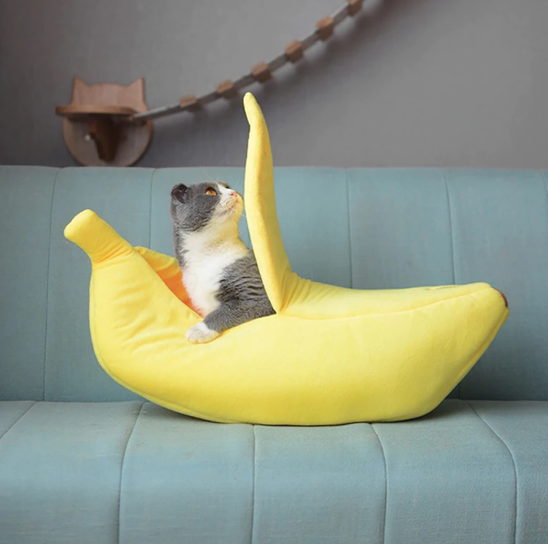 Banana Hideaway Pet Bed
