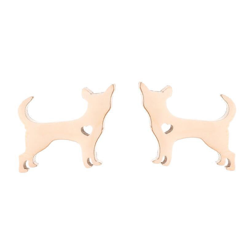 Art Deco Dog Earrings