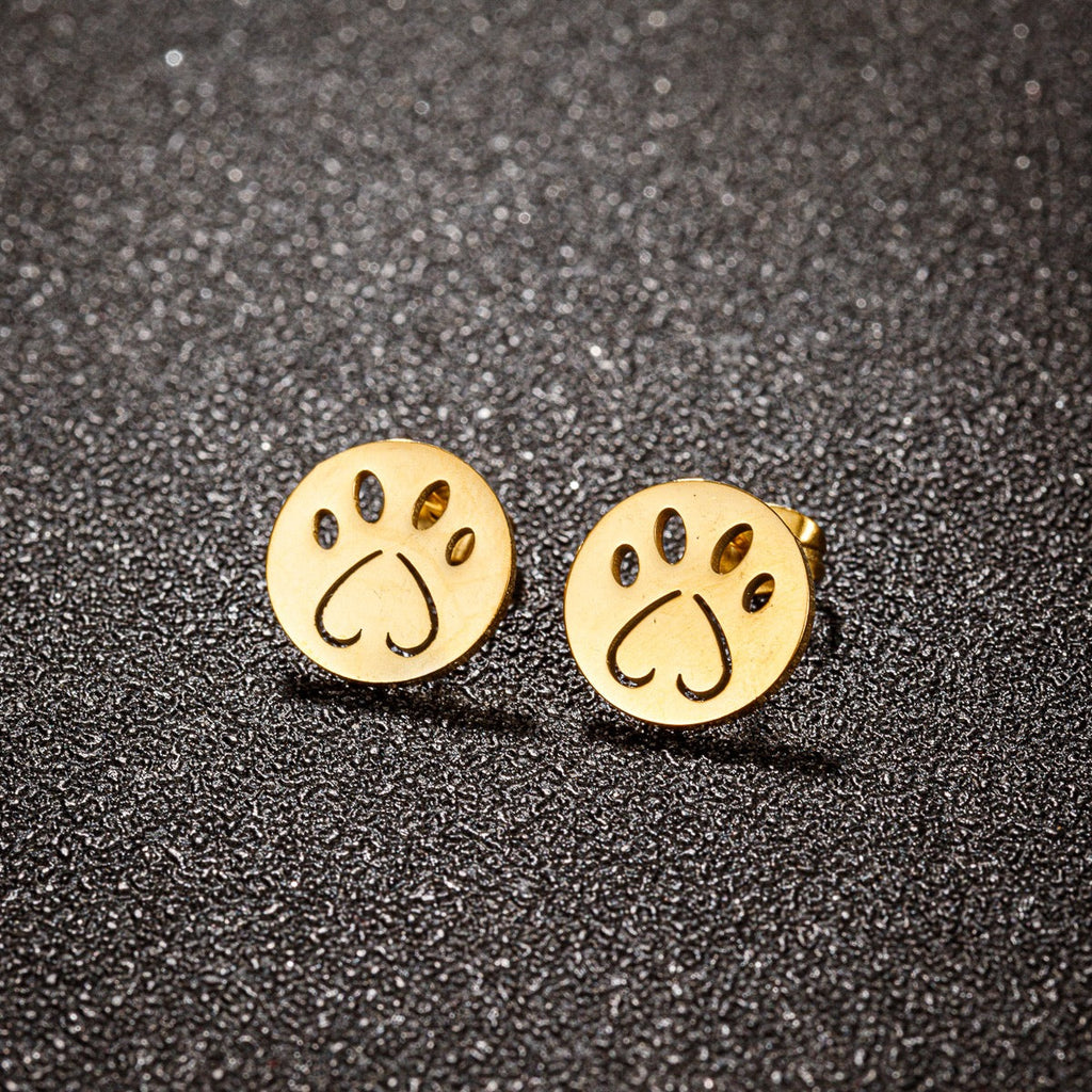 Art Deco Pawprint Earrings