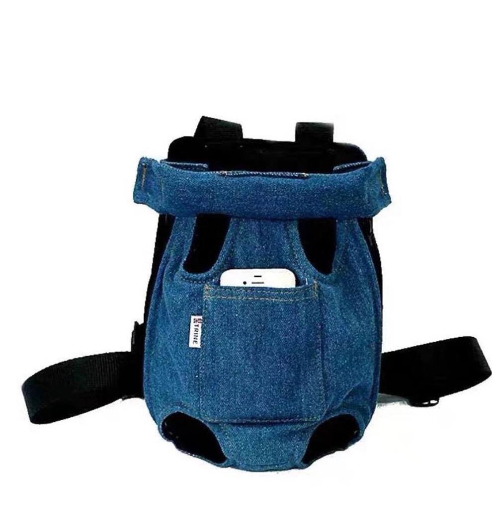 Denim Carrier for Cats and Dogs