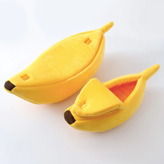 Banana Hideaway Pet Bed