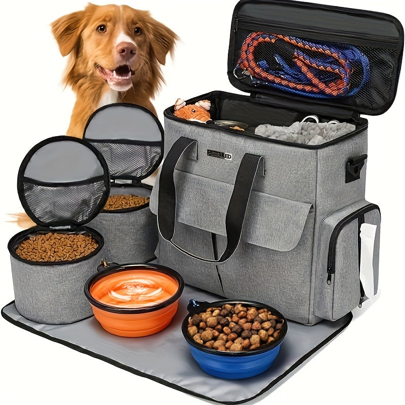 Pet Travel Bag - Airline Approved with Bowls & Containers