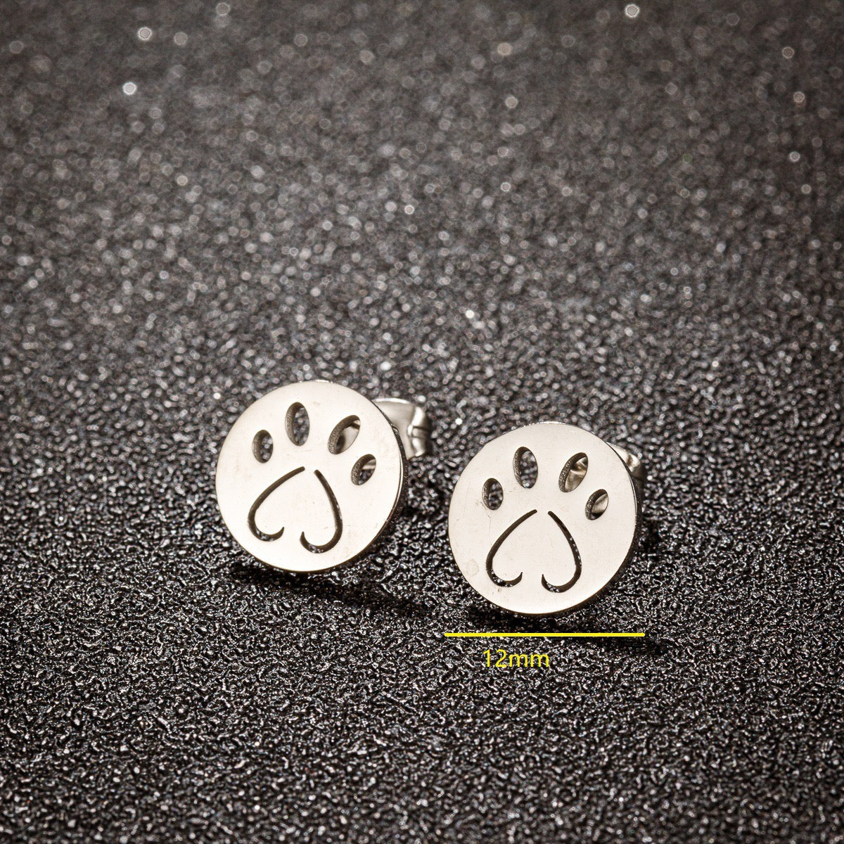 Art Deco Pawprint Earrings
