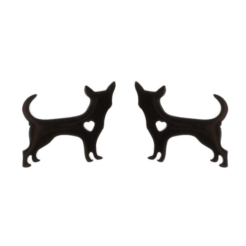 Art Deco Dog Earrings
