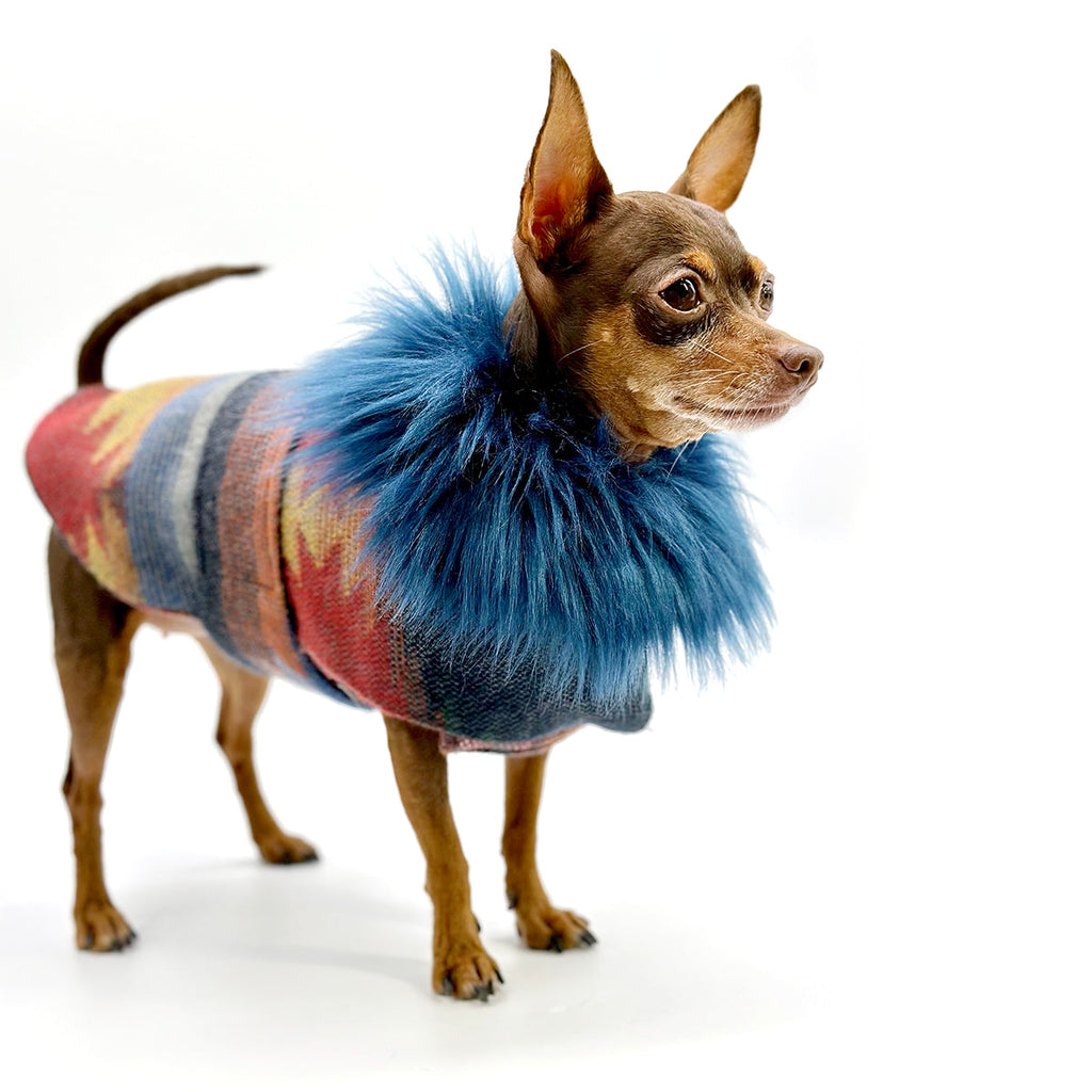 “Southwest Santa Fe” Jacket with Removable Faux Fur Collar