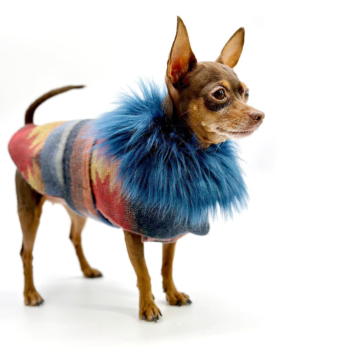 “Southwest Santa Fe” Jacket with Removable Faux Fur Collar