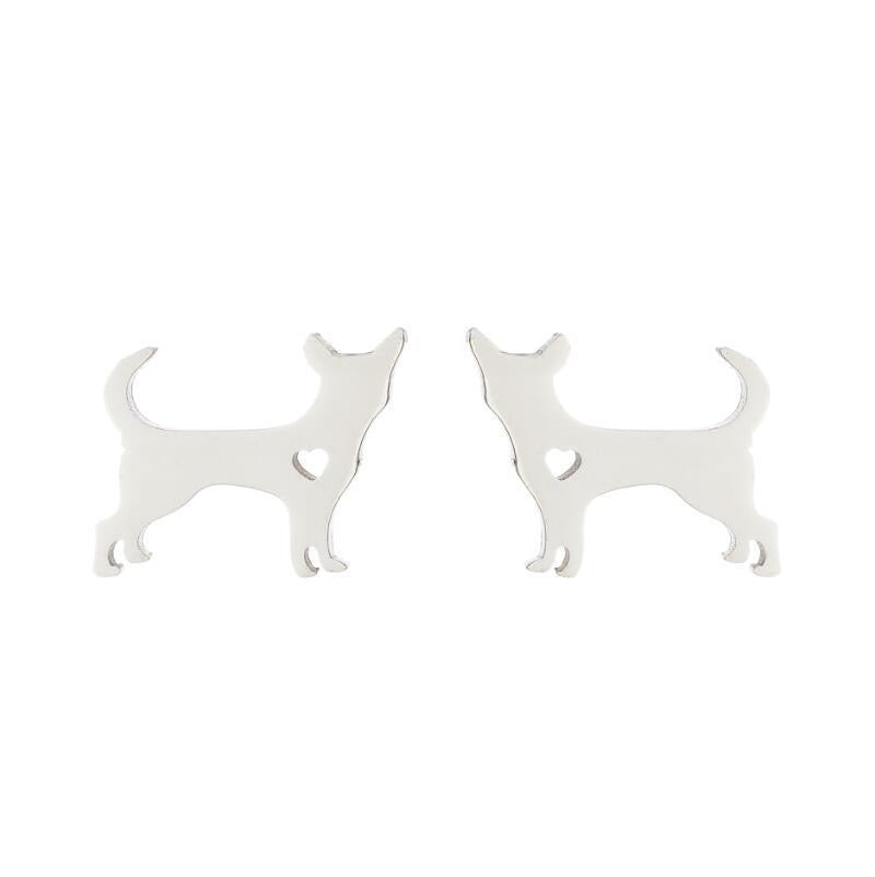 Art Deco Dog Earrings