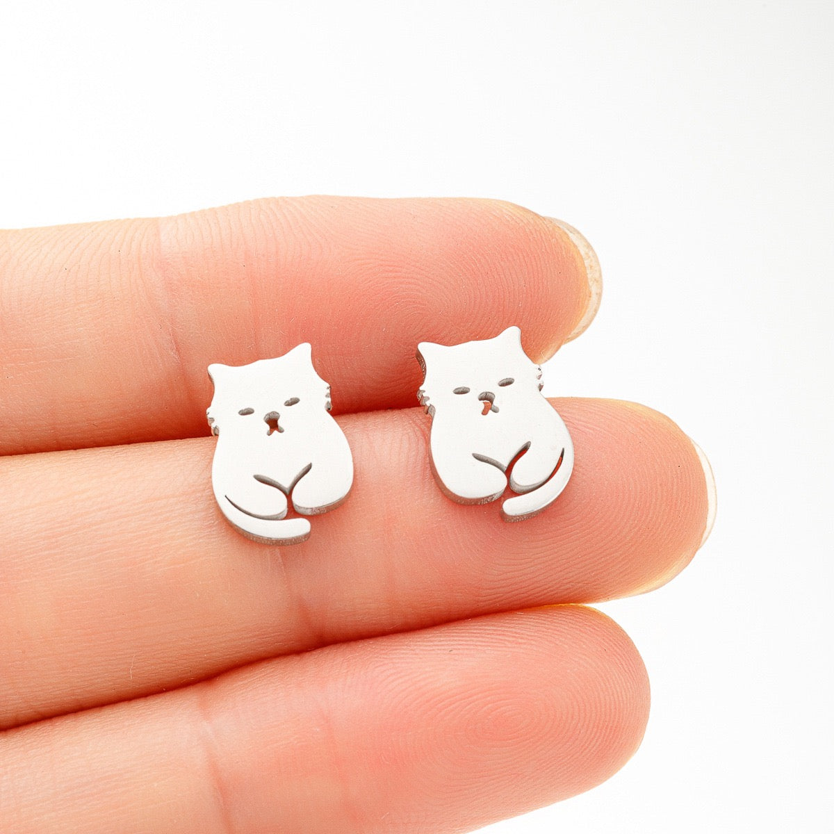 Art Deco Kitty Earrings