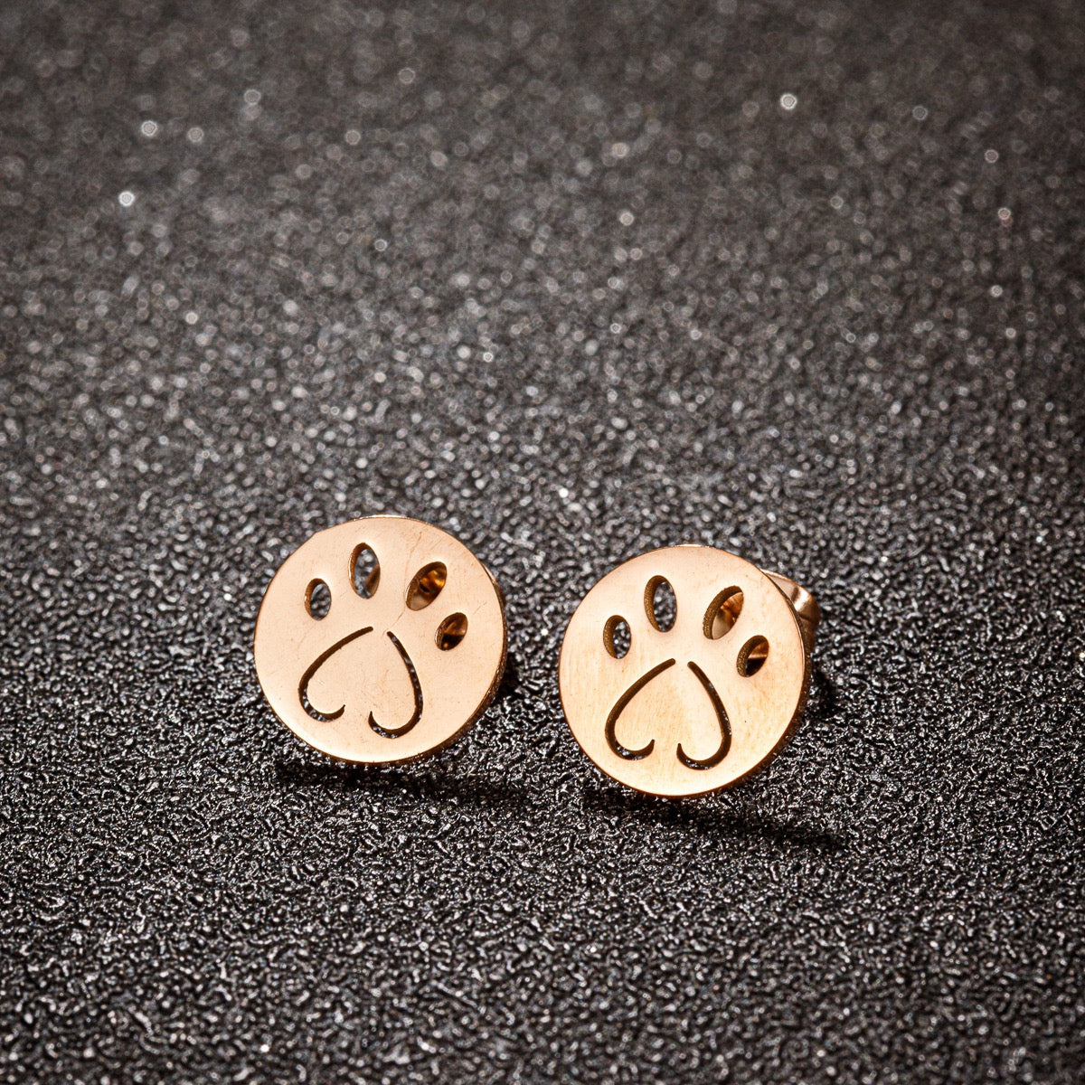 Art Deco Pawprint Earrings
