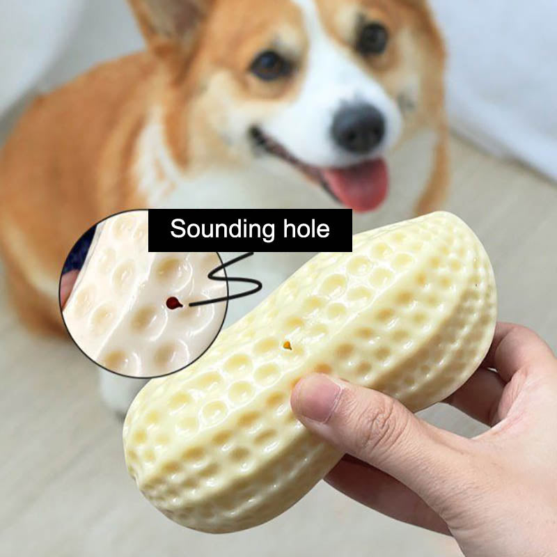 Squeaky Peanut Chew Toy