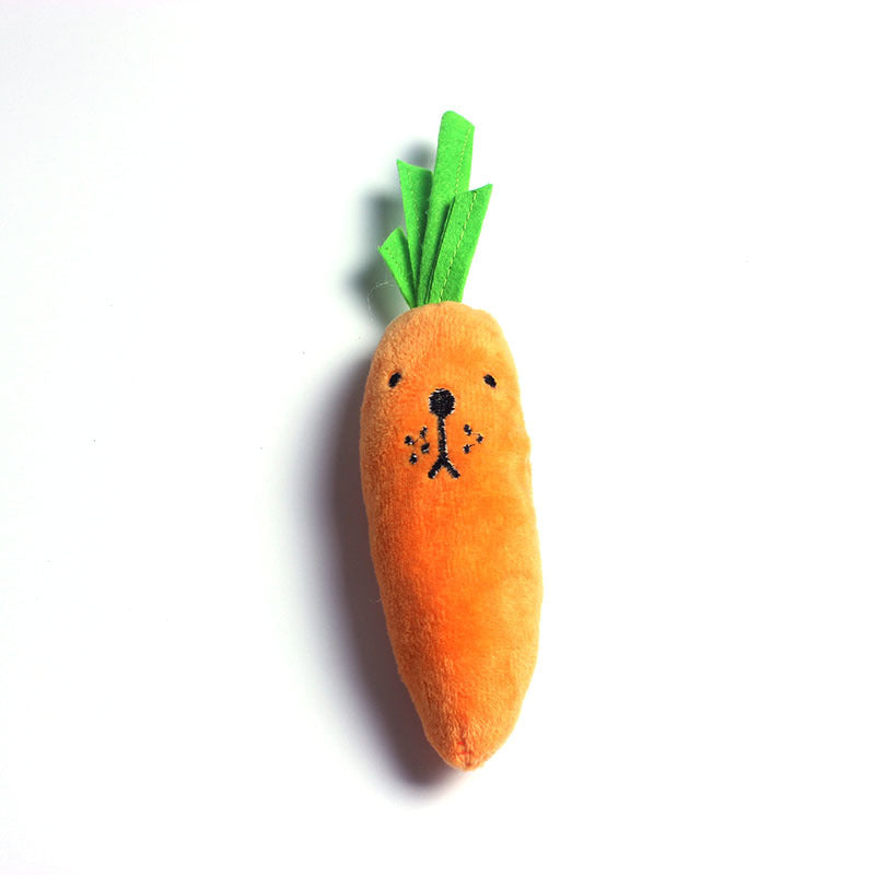 Pet Plush Chew Carrot Toy for Dental Health