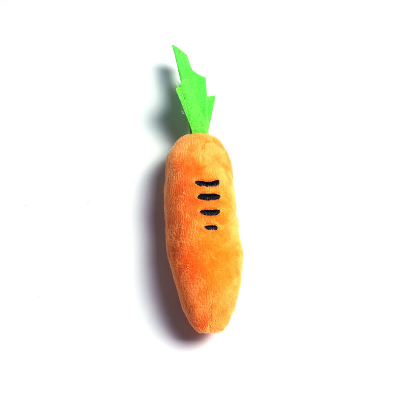 Pet Plush Chew Carrot Toy for Dental Health