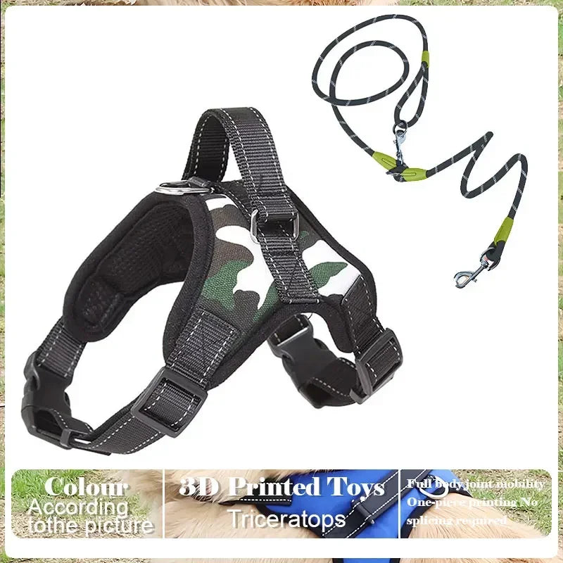 No Pull Adjustable Dog Harness And Leash Set