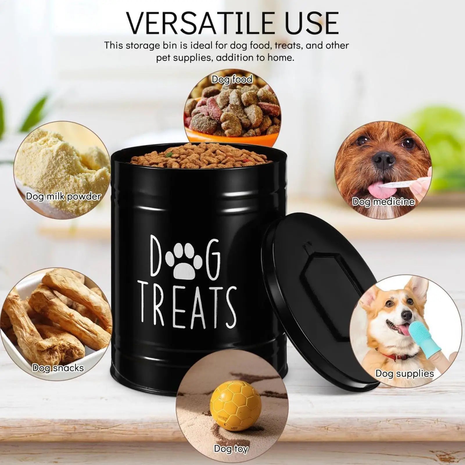 Metal Airtight Dog Food Storage Container