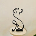 Minimalist Wrought Iron Dog Statue