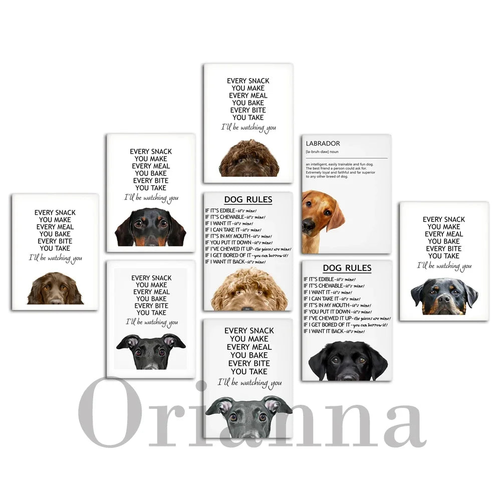 Dog Rules Unframed Canvas Prints
