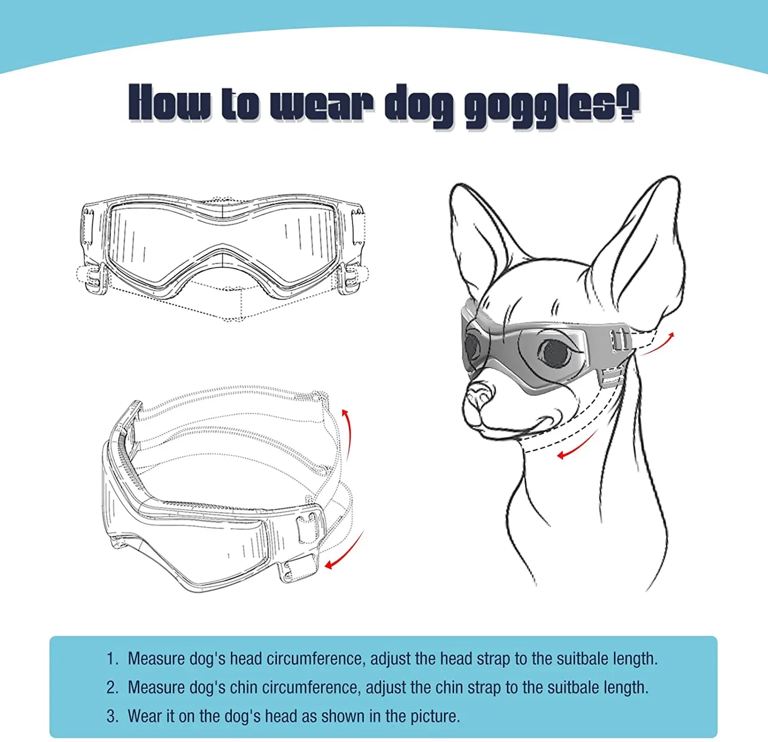 Protective Goggles for Small or Medium Breeds