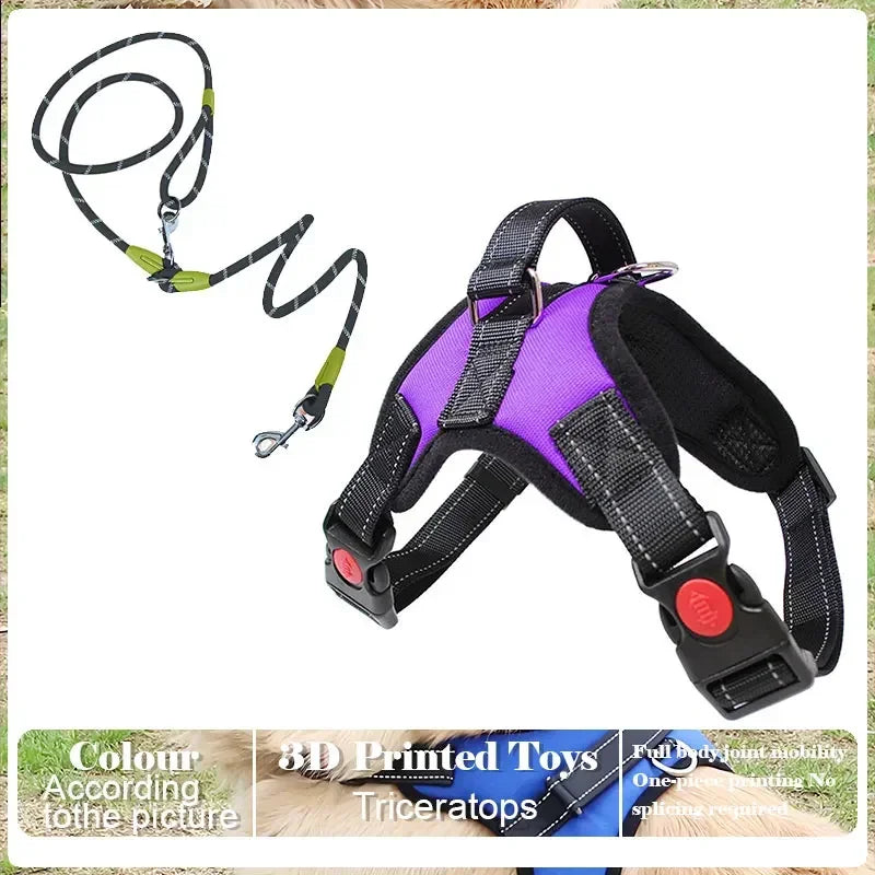 No Pull Adjustable Dog Harness And Leash Set