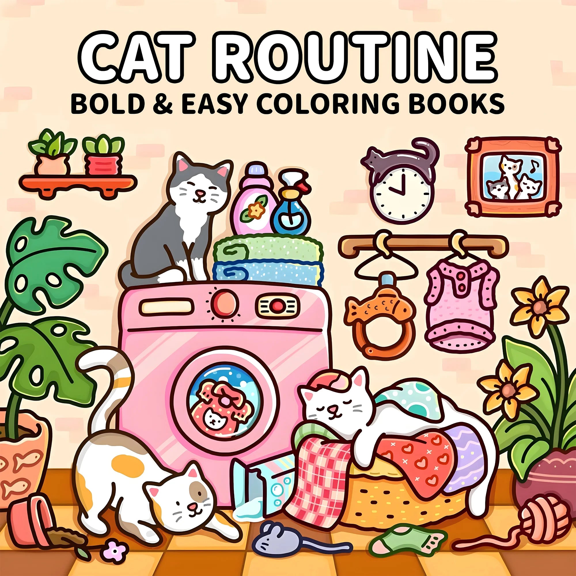 Cat Themed Coloring Book for Cat Moms