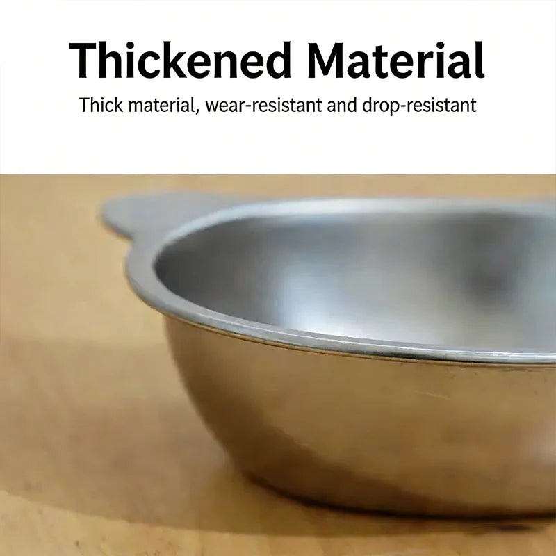 Stainless Steel Raised and Tilted Cat Food Bowl