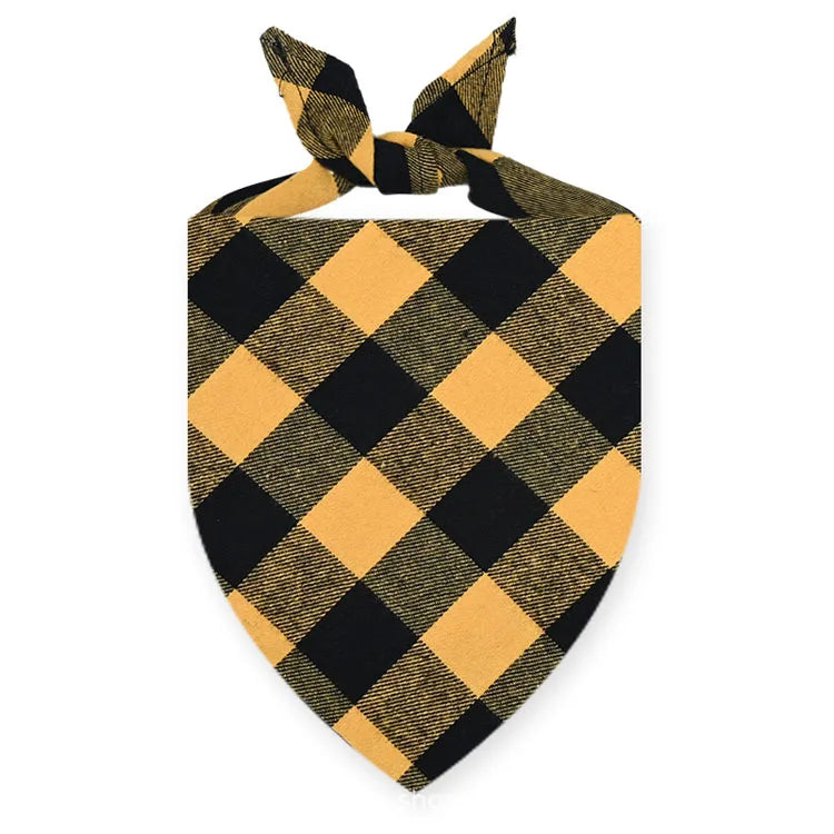 Personalized Plaid Dog Bandana