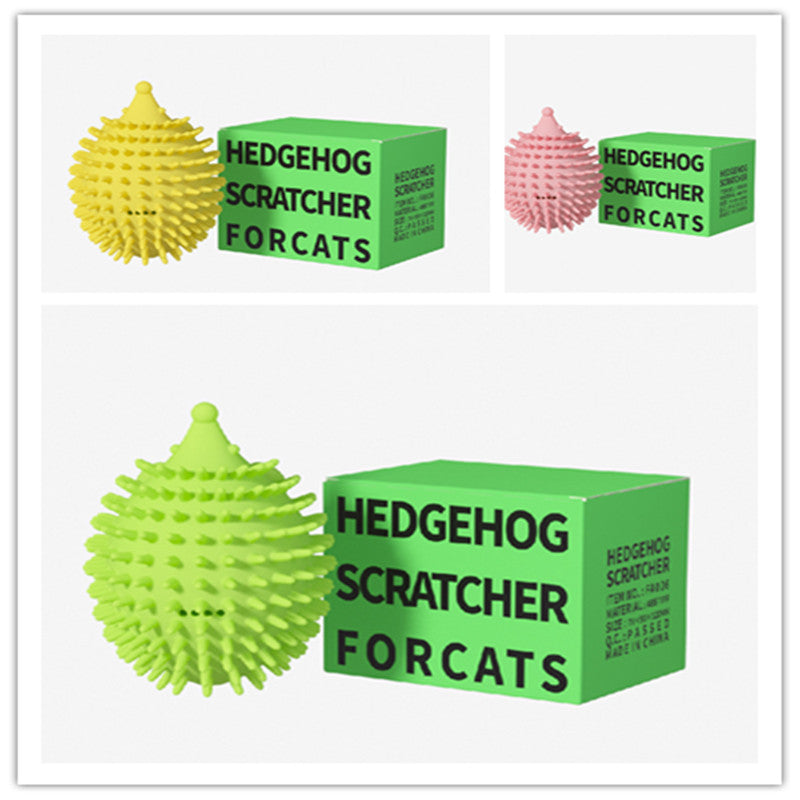 The Ultimate Hedgehog Cat Corner Tickler with Massage Ball