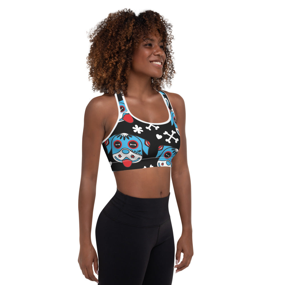 Day of the Dog Blue Padded Sports Bra
