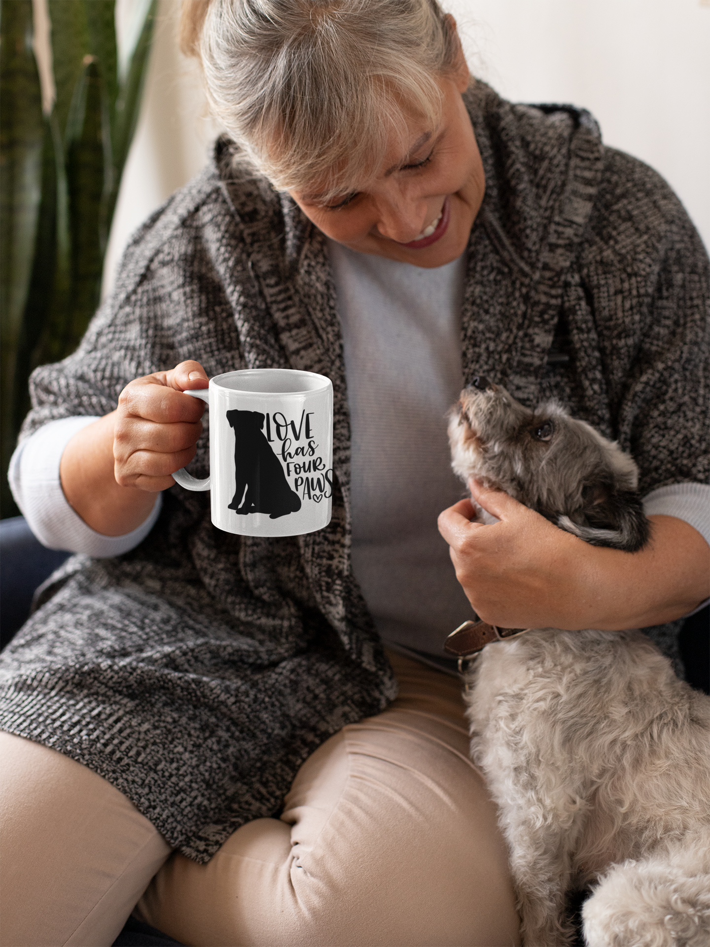 Love Has Four Paws Dog Mom Mug